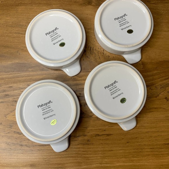 Pfaltzgraff 4-piece WINTERBERRY Fondue Tidbit Dishes Replacement Pieces - Picture 5 of 7